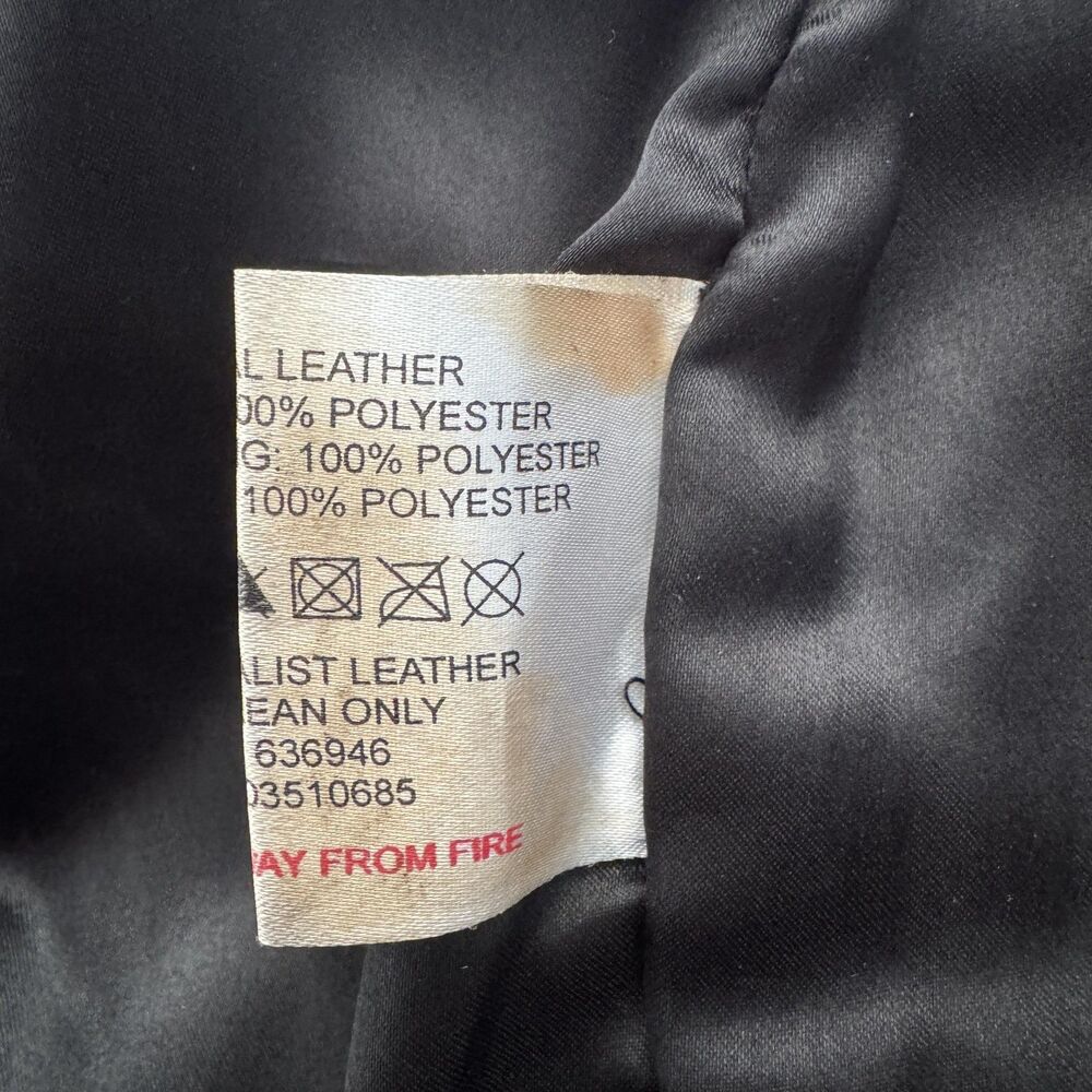 Barneys New York Black Leather Biker Jacket - Men's - Picture 8 of 8